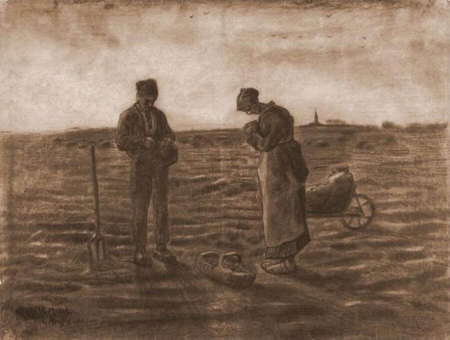 The Angelus (after Millet), 1880 by Vincent Van Gogh