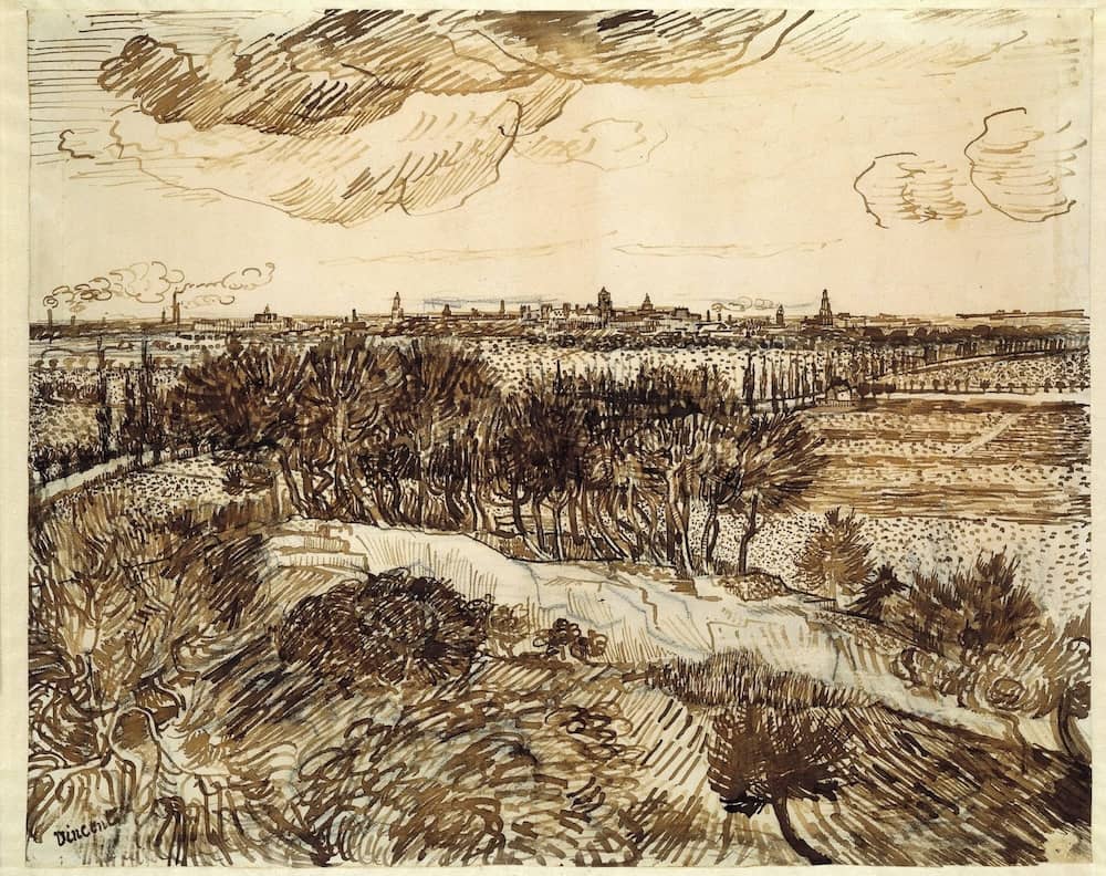 View of Arles from Montmajour - by Vincent van Gogh