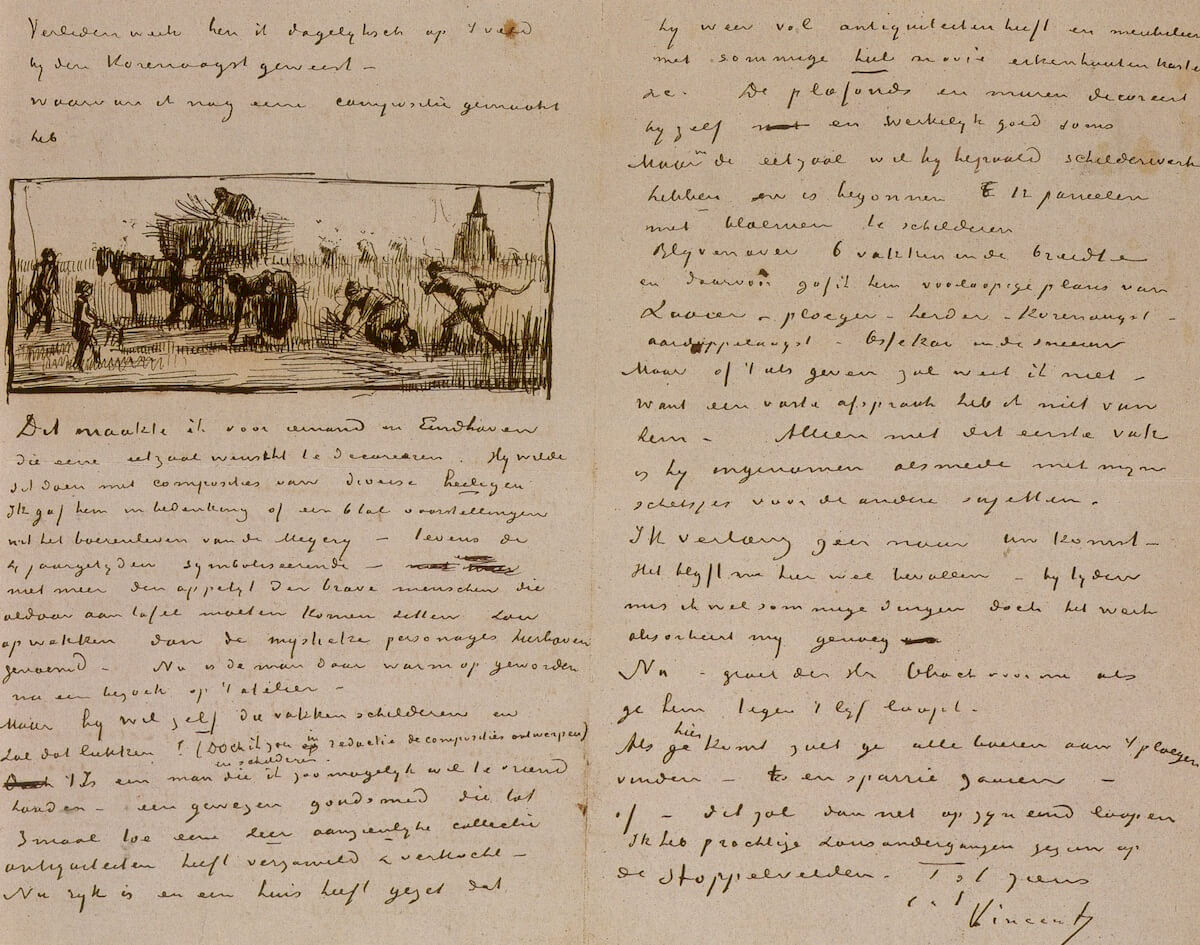 Letter AAA - by Vincent van Gogh