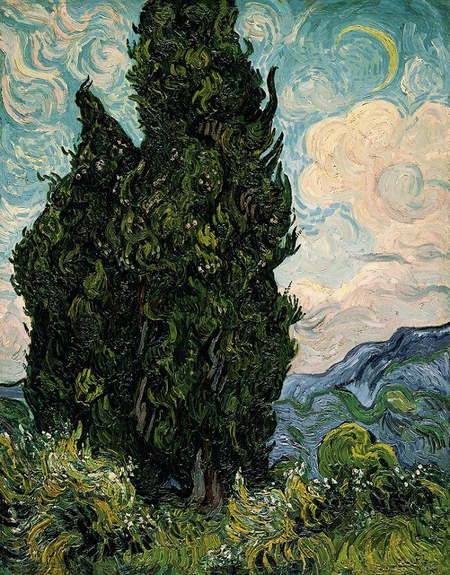 Cypresses - by Vincent van Gogh