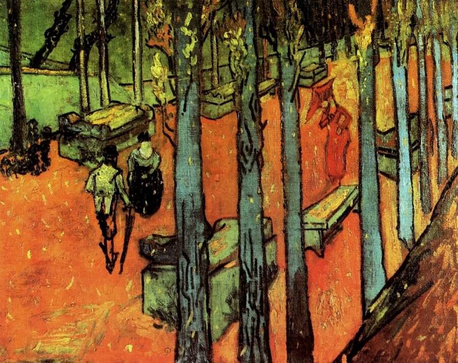 Falling Autumn Leaves I, 1888 by Vincent Van Gogh