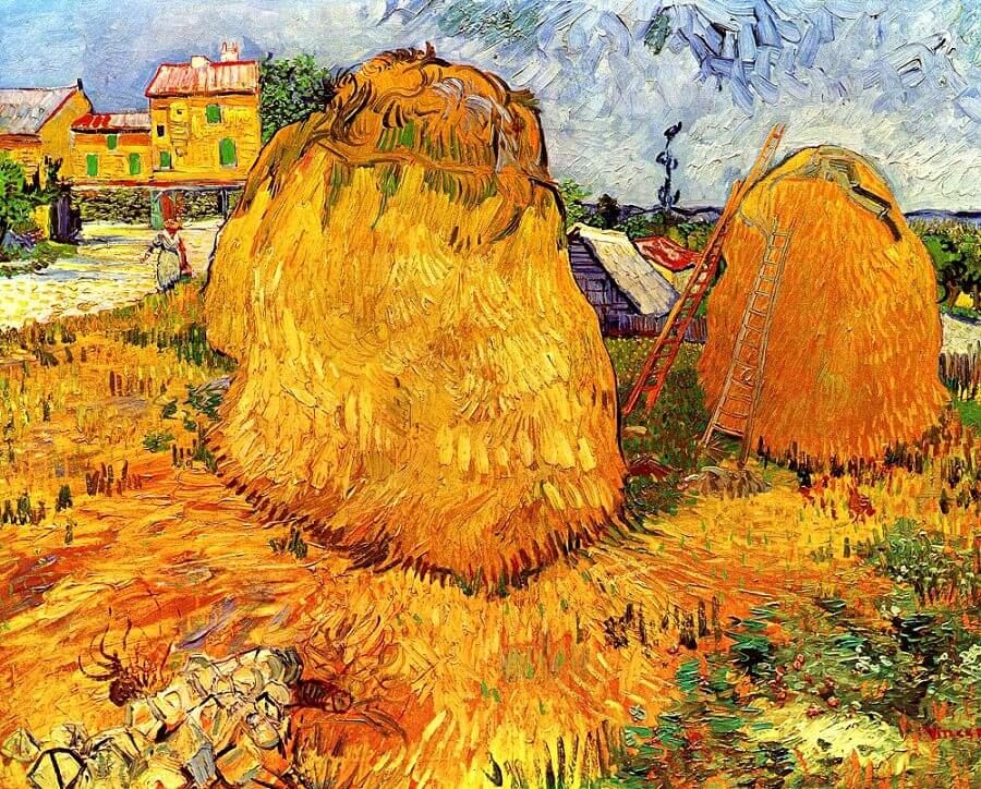 Haystacks in Provence, 1888 by Vincent Van Gogh