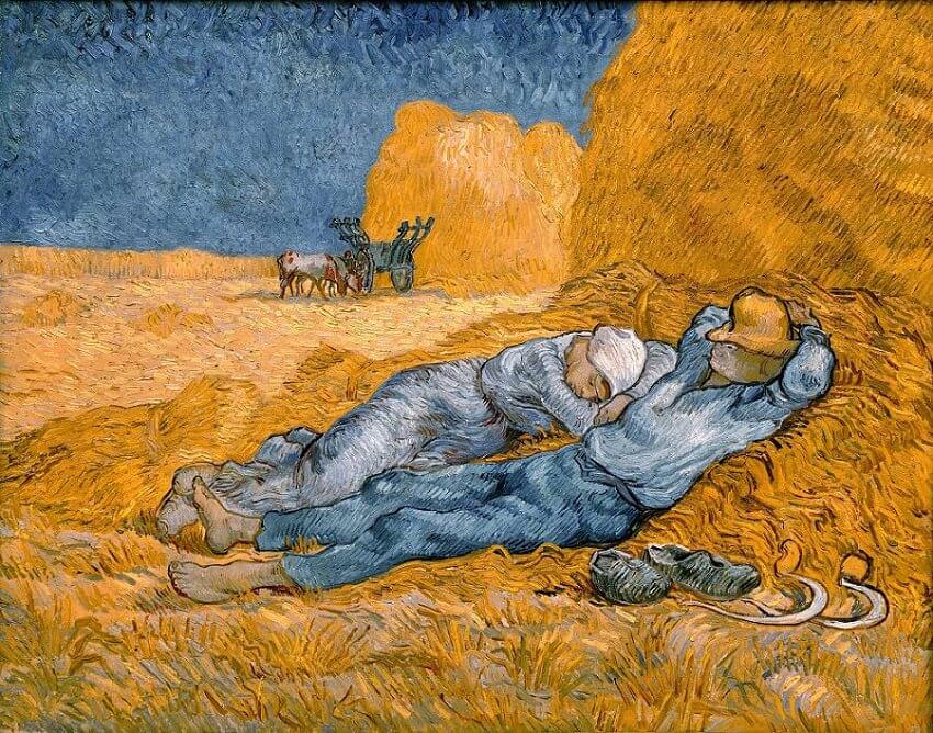 Noon - Rest from Work (after Millet), 1890 by Vincent Van Gogh