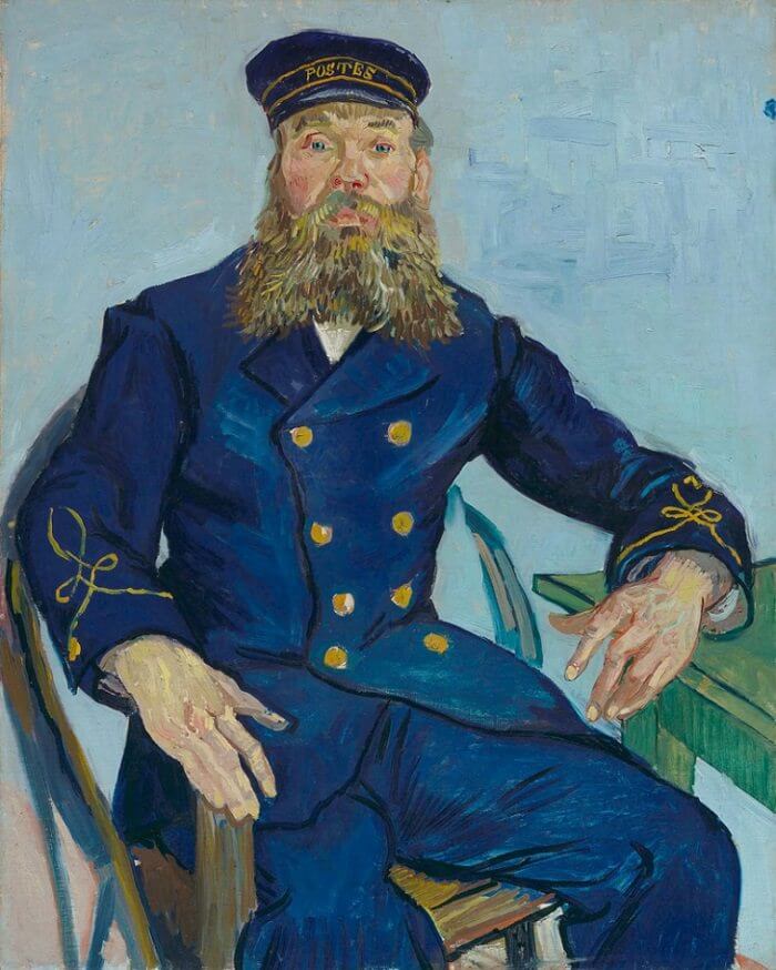 Portrait of the Postman Joseph Roulin - by Vincent van Gogh