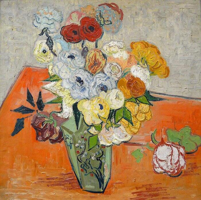 Roses and Anemones, 1890 by Vincent van Gogh