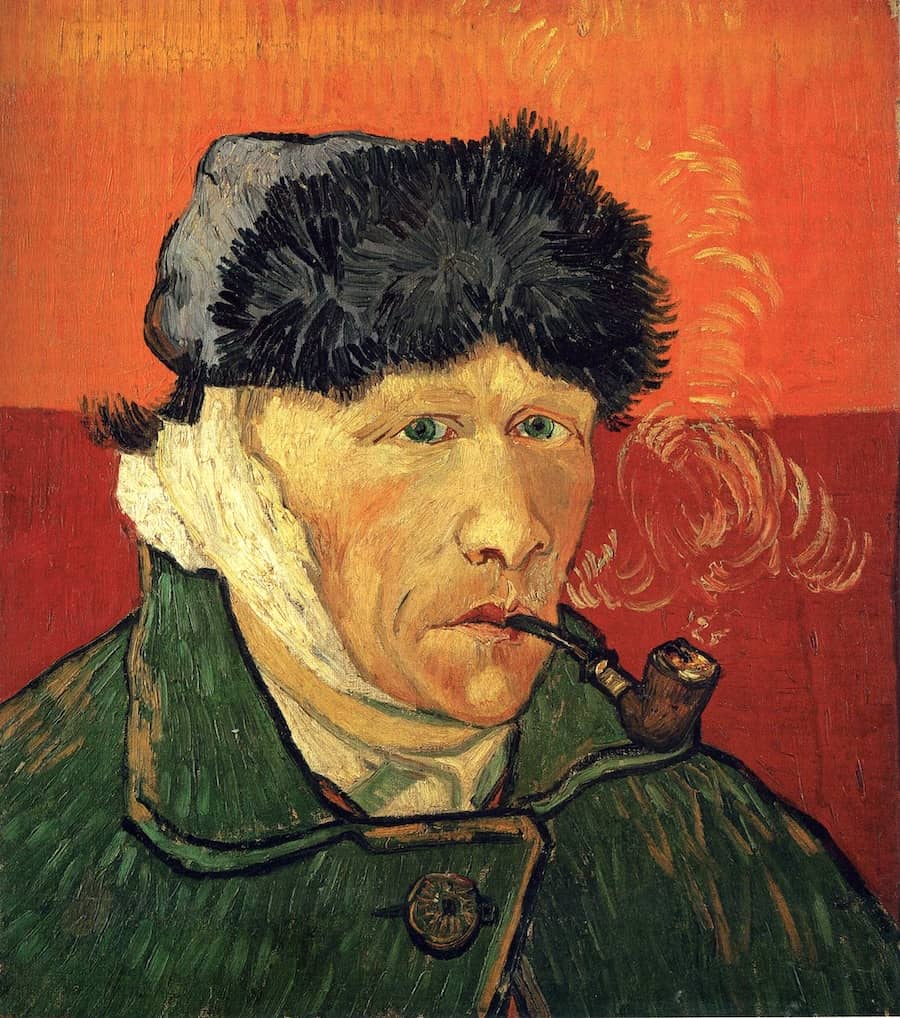 Self-Portrait with Bandaged Ear and Pipe, 1889 by Vincent van Gogh