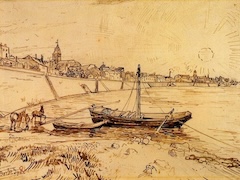 Bank of the Rhone by Vincent van Gogh