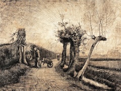 Behind the Hedgerows by Vincent van Gogh
