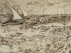 Boat on the Sea by Vincent van Gogh
