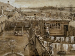 Carpenters Yard and Laundry by Vincent van Gogh