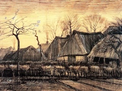 Houses with Thatched Roofs by Vincent van Gogh