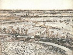 Landscape near Montmajour with Train by Vincent van Gogh