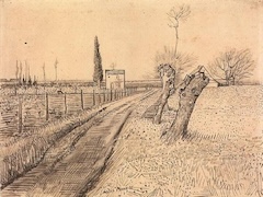 Landscape with Path and Pollard Willows by Vincent van Gogh